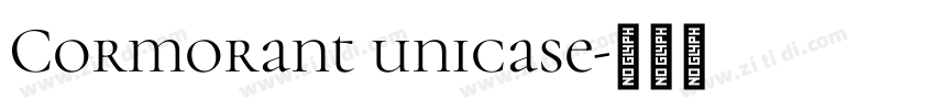 Cormorant unicase字体转换
